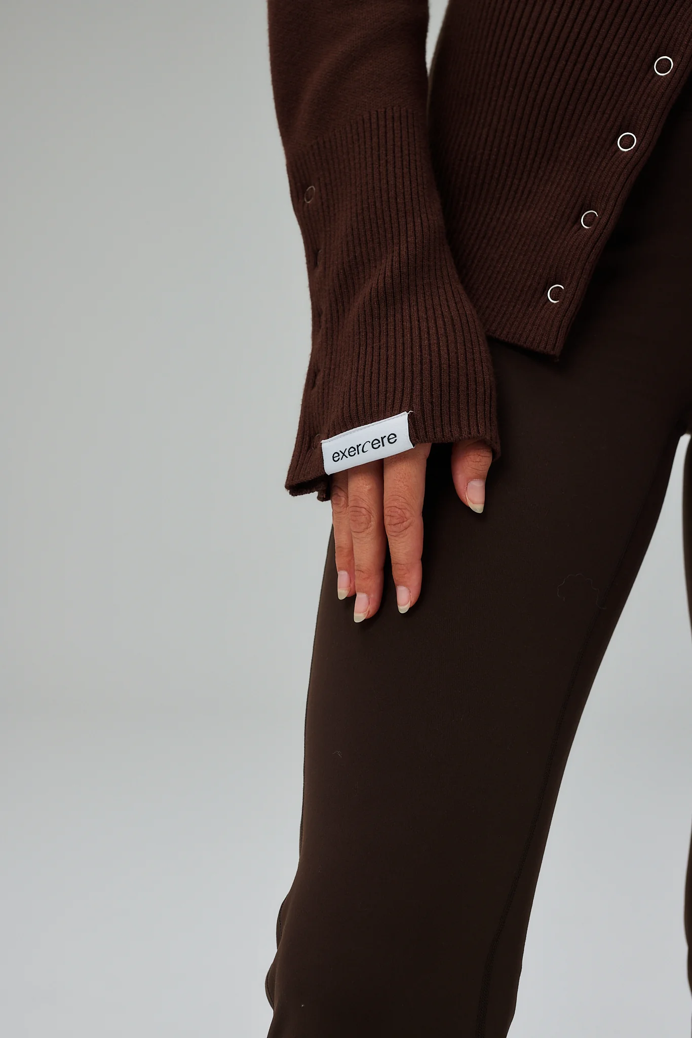 Contour Rib Knit - Pecan Brown - Image 6