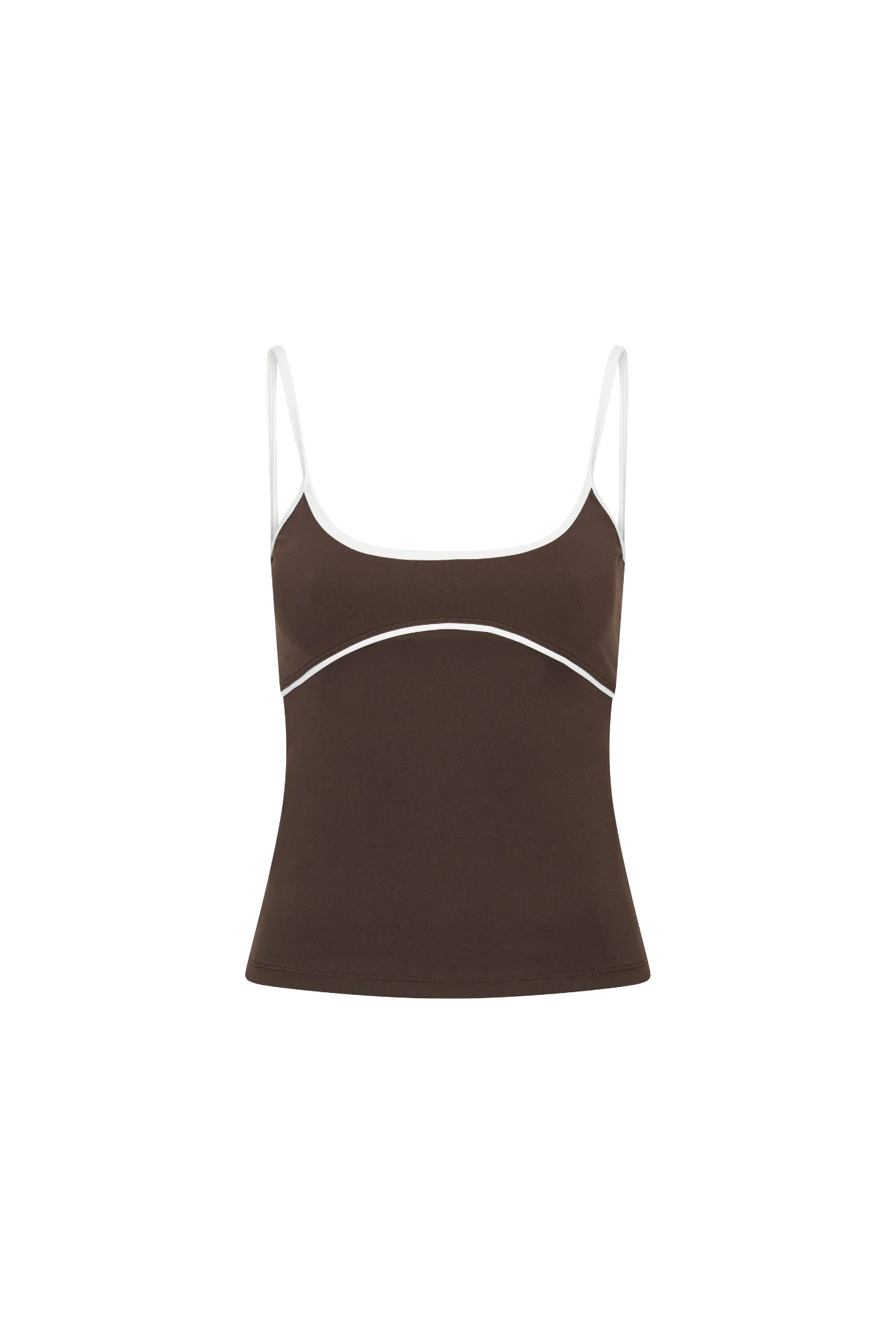 Contrast Tank Top - Pecan Brown - Image 6