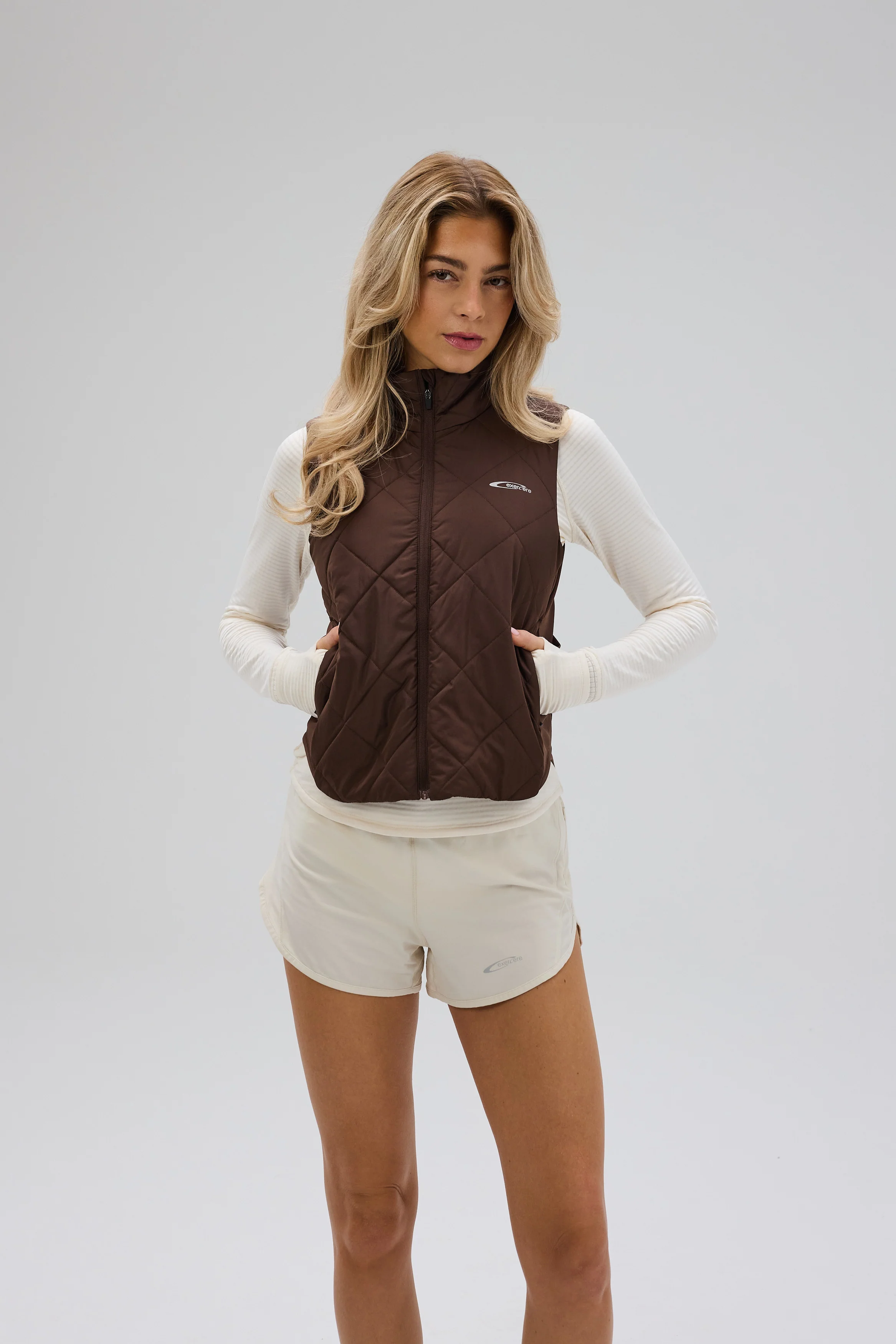Core Quilted Vest - Pecan Brown
