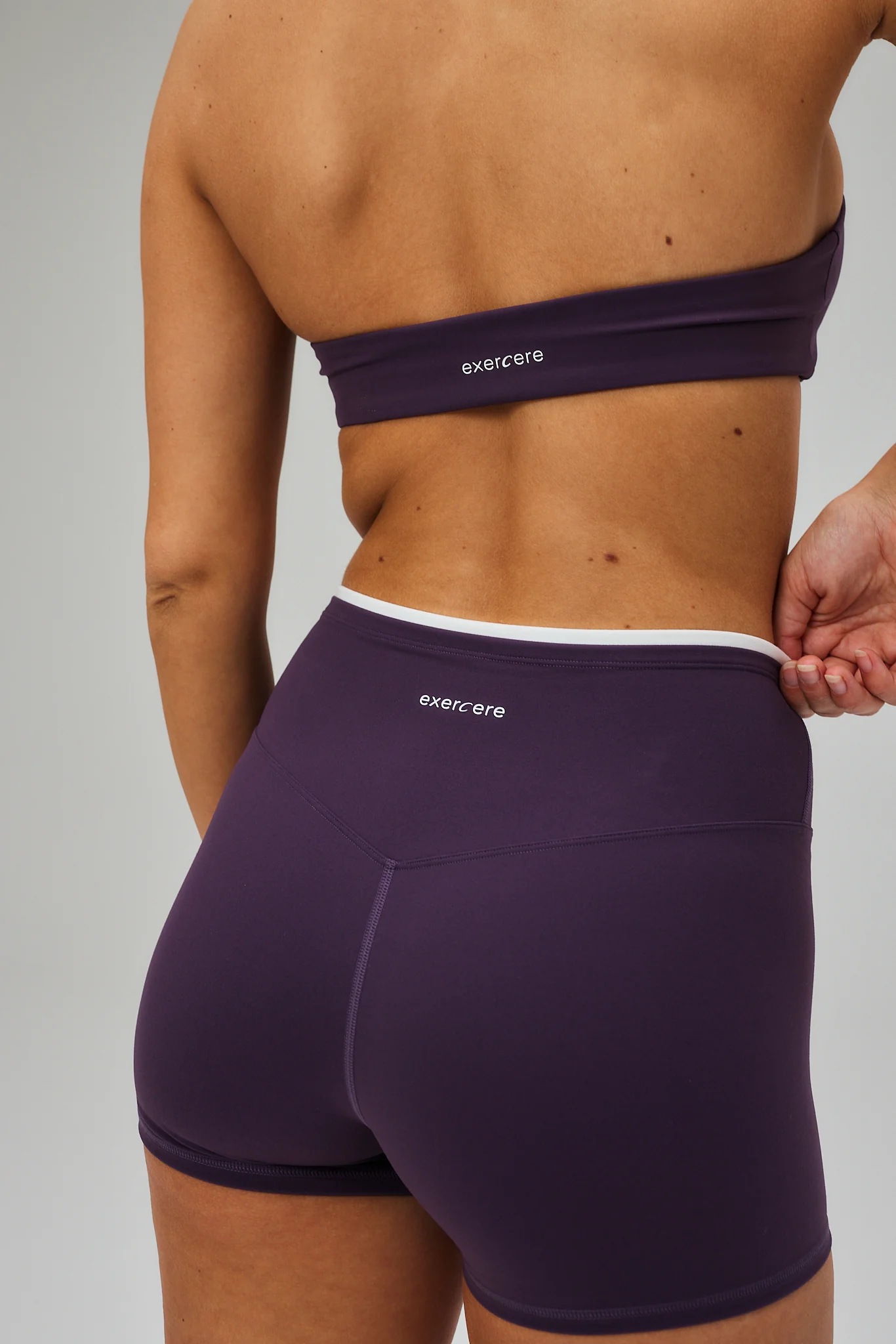 Double Lining Mini Fleek Shorts - Dark Grape - Image 3