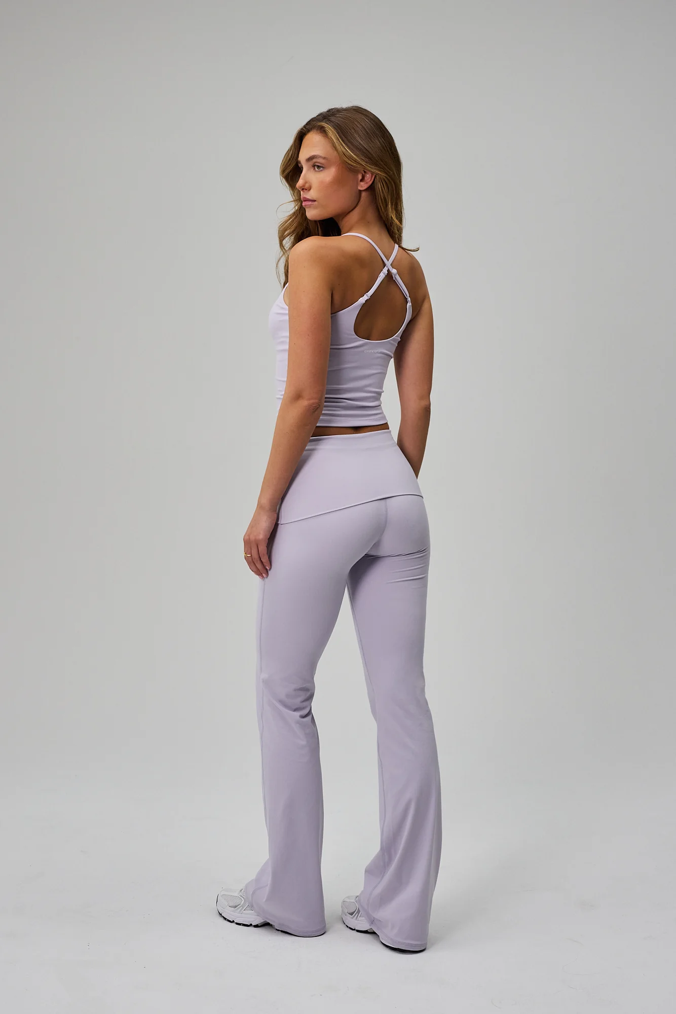 Neaty Fold Over Flare Pants - Lilac Mist - Image 5
