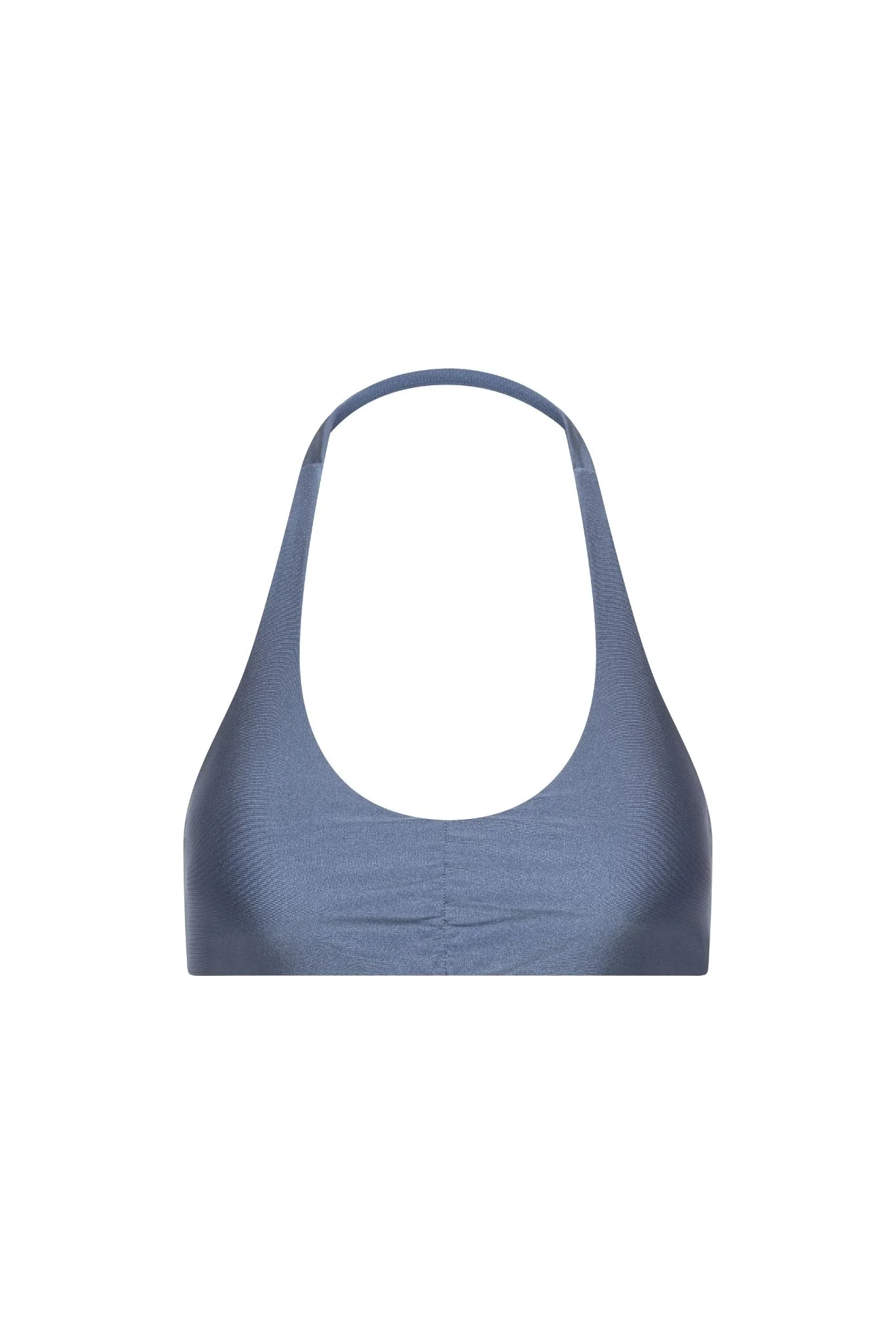 Scrunch Halter Bra - Glossy Meadow Blue - Image 7