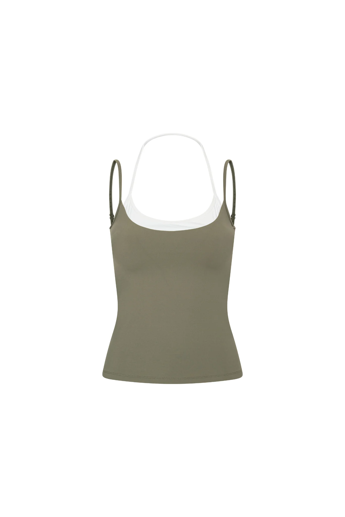 Soft Line Tank Top - Olive Green - Image 7