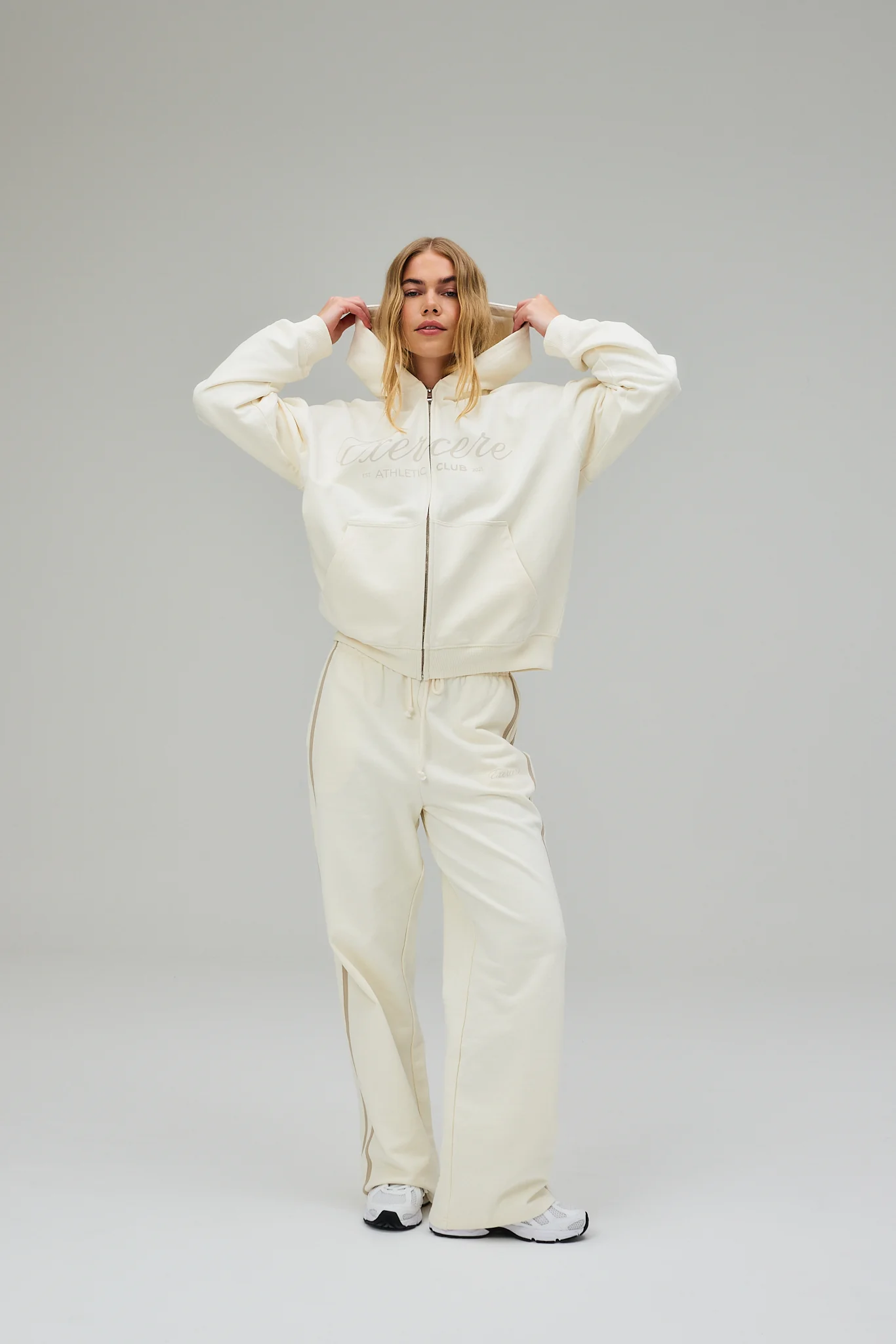 Straight Leg Sweatpants - Off White - Image 3