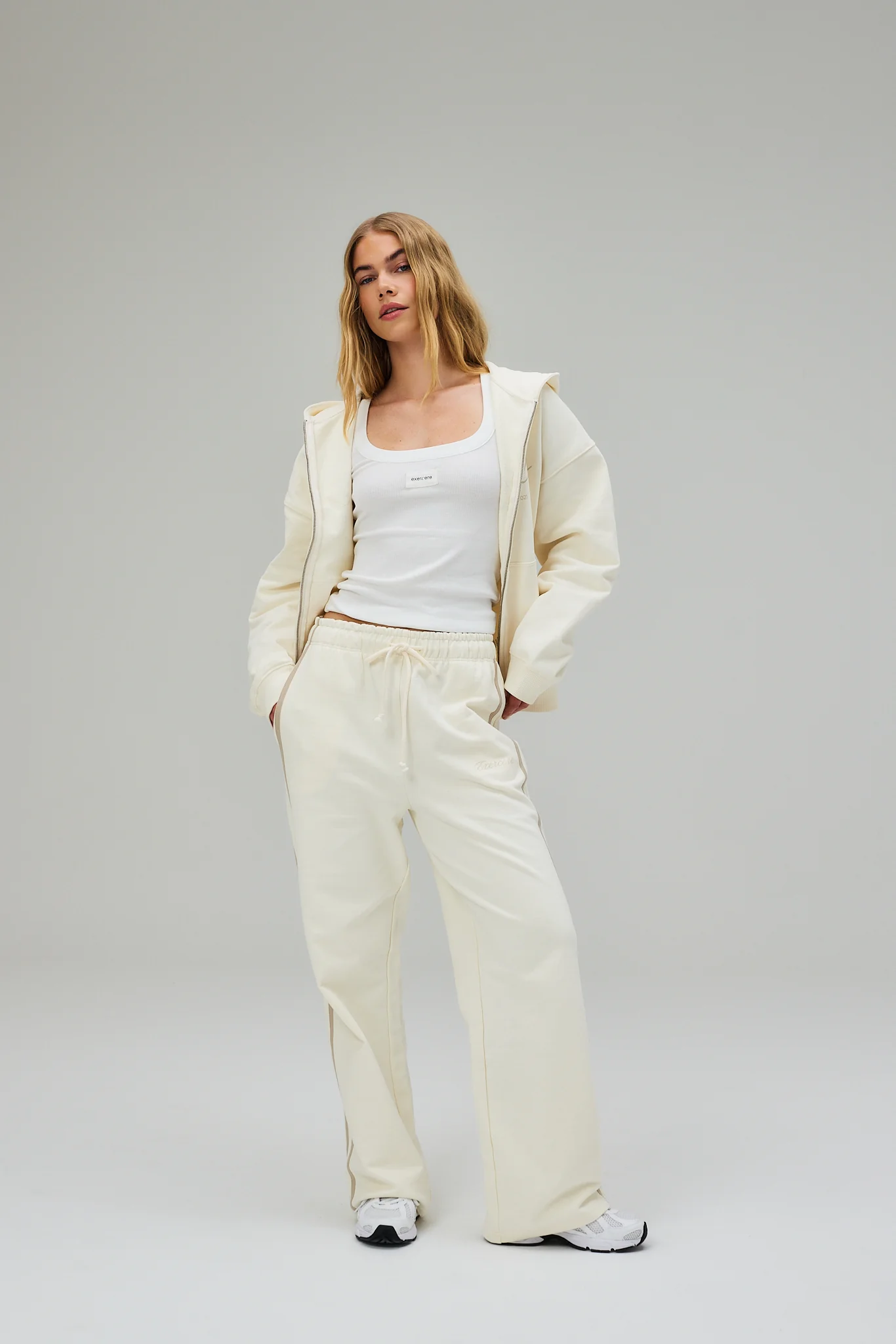 Straight Leg Sweatpants - Off White - Image 5