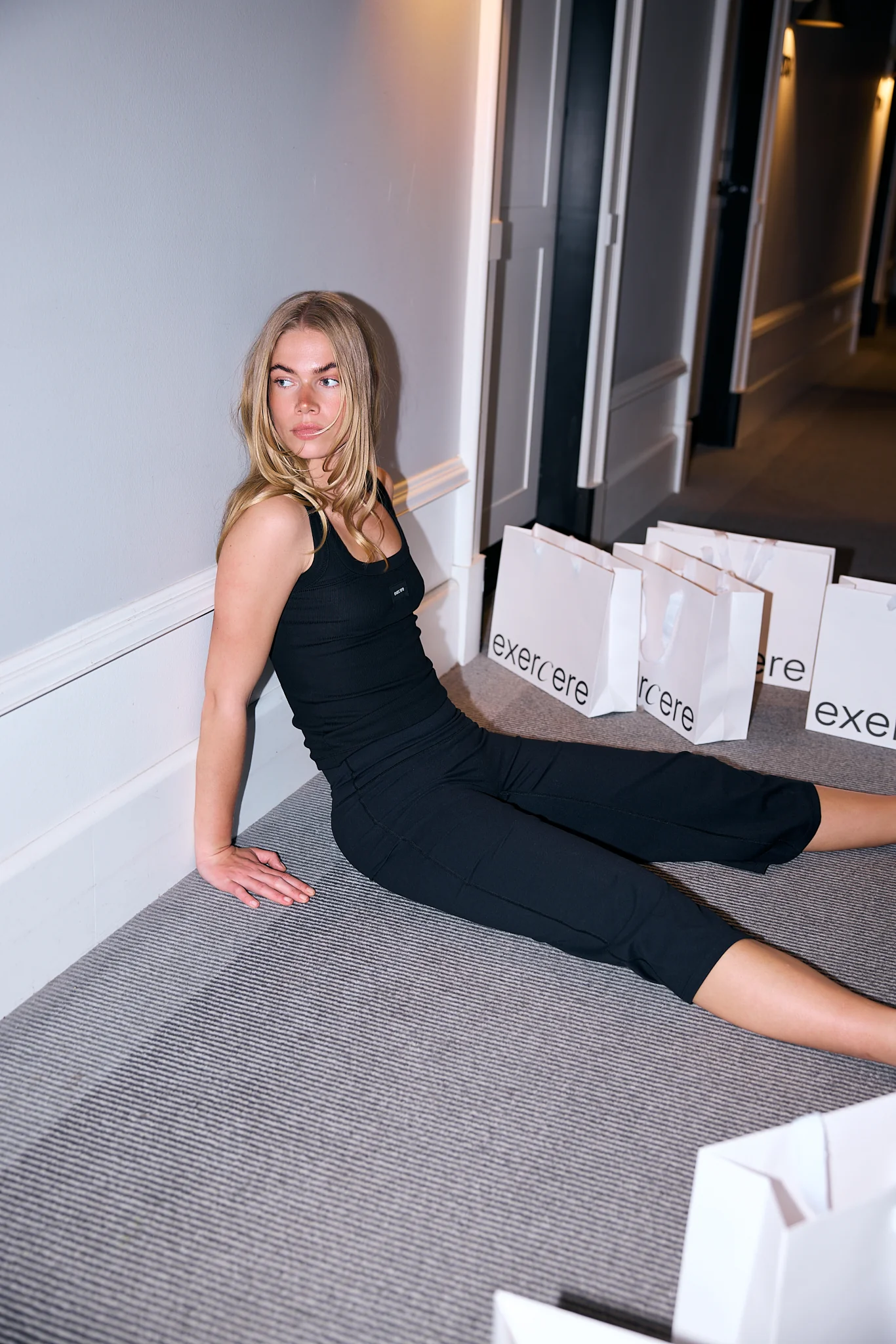 Wide Leg Capris - Black - Image 4